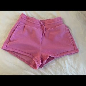 Pink Aritzia TNA sweatshorts